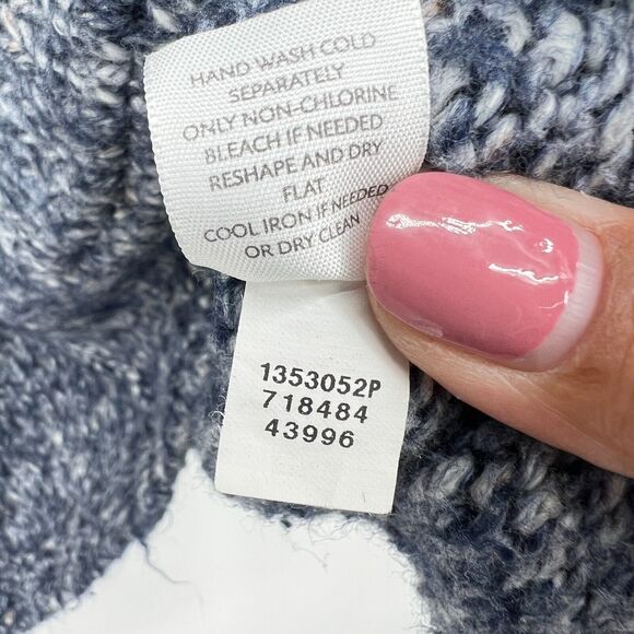 Pure Jill Blue Knit Pullover Cotton Blend Sweater Women's XS Petite - Picture 5 of 6